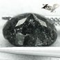 4.3 CT.Natural Oval 9.5*11 mm. Green Yellow Schiller Streaks Mauritania Nuummite