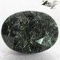 6.45 Ct.Natural Oval 11*14 mm. Gold Yellow Scheen Streaks Whole Piece Nuummite