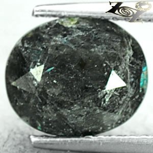 2.72 CT.Natural Oval 8.5*10 mm Titanium Blue Schiller Streaks Mauritania Jenakite
