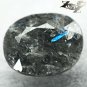2.97 CT.Natural Oval 8*9.5 mm. Titanium Blue Schiller Streaks Black Jenakite Gem