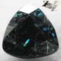 4.95 CT.Natural Trillion 10.5 mm. Titanium Greenish Blue Scheen Streaks Jenakite
