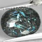 4.55 Ct.Natural Oval 10*13 mm. Titinium Blue Schiller Streaks Jenakite Gemstone