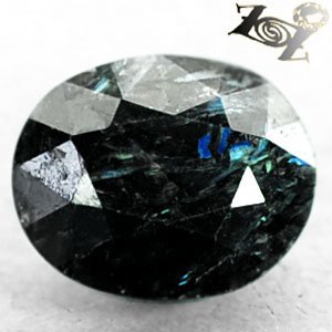 3.28 CT.Natural Oval 8.5*10.5 mm. Titanium Blue Scheen Streaks Jenakite Nuummite
