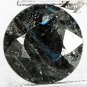3.14 Ct.Natural Round 9 mm. Titanium Blue Schiller Streaks Gold Pyrite Jenakite