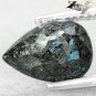 2.59 Ct.Natural Pear 7.5*10 mm Intense Titanium Blue Scheen Whole Black Jenakite