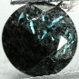 3.62 Ct.Natural Round 10 mm Titanium Blue Scheen Streaks Black Jenakite Nuummite