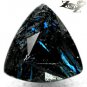 3.72 CT.Natural Trillion 10 mm. Intense Titanium Blue Schiller Streaks Jenakite