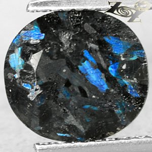 3.8 Ct.Rare Natural Oval 9*10 mm. Titanium Blue Schiler Steaks Jenakite Nuummite