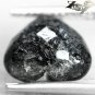 3.3 Ct.Natural Heart 9*11 mm. Titanium Blue Schiller Streaks Whole Jenakite