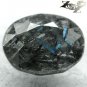 3.53 CT.Natural Oval 8*10.5 mm. Green Blue Scheen Streaks Whole Black Jenakite