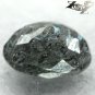 3.53 CT.Natural Oval 8*10.5 mm. Green Blue Scheen Streaks Whole Black Jenakite