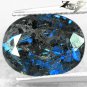 4.2 Ct.Natural Oval 10*13 mm.Titanium Blue Schiler Steaks Jenakite Nuummite