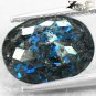4.2 Ct.Natural Oval 10*13 mm.Titanium Blue Schiler Steaks Jenakite Nuummite