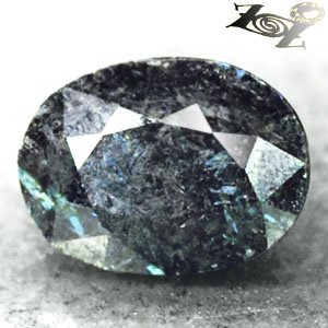 3.31 CT.Natural Oval 8*11 mm. Titanium Blue Schiller Streaks Jenakite Nuummite
