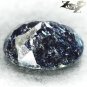 5.96 CT.Natural Oval 10*12.5 mm. Titanium Blue Schiller Streaks Black Jenakite