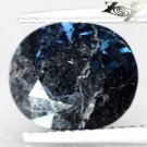 5.33 CT.Natural Oval 9.5*11.5mm. Titanium Blue Scheen Streaks Nuummite Jenakite