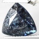 4.3 CT.Natural Trillion 10 mm. Titanium Blue Schiller Streaks Black Jenakite Gem