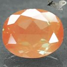 3.43 CT.VVS 1 Natural Oval 8*11 mm.Green Spark Salmon Peach Andesine Labradorite