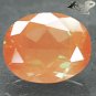 3.43 CT.VVS 1 Natural Oval 8*11 mm.Green Spark Salmon Peach Andesine Labradorite