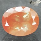 2.35 CT. Natural Oval 8*10 mm. Green Spark Salmon Andesine Labradorite 中長石拉長