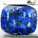 4.57 CT.Natural Cushion 9*10.5 mm. Gold Pyrite Crystal Whole Azure Lapis Lazuli