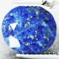 3.72 CT.Natural Oval 9.5*11 mm. Gold Pyrite Crystal Matrix Azure Lapis Lazuli