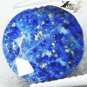 3.72 CT.Natural Oval 9.5*11 mm. Gold Pyrite Crystal Matrix Azure Lapis Lazuli