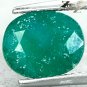 2.72 CT.Natural Oval 8*10 mm. Intense Emerald Green South Africa Verdite Gems