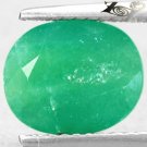 2.44 CT.Natural Oval 8*10 mm. Intense Emerald Green South Africa Verdite Gems