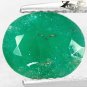 2.35 Ct.Natural Oval 8*9.5 mm. Intense Hard Emerald Green Verdite Loose Gemstone
