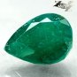 2.98 CT.Natural Pear 8*10.5 mm. Intense Emerald Green South Africa Verdite Gems