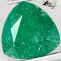 2.31 Ct.Natural Trillion 8.5 mm. Intense Emerald Green South Africa Verdite Gems
