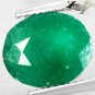 3.45 Ct.Natural Oval 9*11 mm. Intense Hard Emerald Green Africa Verdite Gemstone