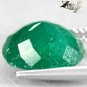3.45 Ct.Natural Oval 9*11 mm. Intense Hard Emerald Green Africa Verdite Gemstone