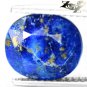 3.78 CT.Natural Oval 9*10 mm. Gold Pyrite Crystal Matrix Full Table Lapis Lazuli