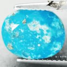 5.56 CT.Natural Oval 9.5*12 mm. Gold Pyrite Crystal Matrix Israel Blue Turquoise