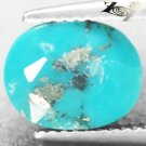 2.98 CT.Natural Oval 8*10 mm. Black Spider Web Gold Pyrite Crystal Turquoise Gem