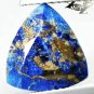4.23 CT.Natural Trillion 10.5 mm. Gold Pyrite Crystal Matrix Full Lapis Lazuli