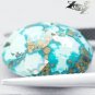 10.62 CT.Unusual Natural Oval 13.5*16 mm. Silver Pyrite Crystal Whole Turquoise