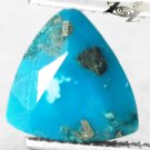 2.48 CT.Natural Trillion 9*9.5 mm Gold Pyrite Crystal Matrix Cyan Blue Turquoise
