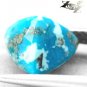 2.48 CT.Natural Trillion 9*9.5 mm Gold Pyrite Crystal Matrix Cyan Blue Turquoise