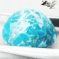 7.49CT.Natural Oval 11.5*13 mm.Silver Pyrite Crystal Matrix Half Table Turquoise