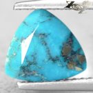 Natural Trillion 8*9 mm. Black Spider Web Gold Pyrite Crystal Turquoise 1.84 CT.