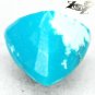 2.01 CT.Natural Trillion 8 mm. Gold Pyrite Crystal Matrix Cyan Blue Turquoise