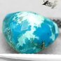 5 CT.Natural Trillion 12 mm. Gold Pyrite Crystal Black Spider Web Blue Turquoise