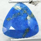3.7 CT.Natural Trillion 10 mm Gold Pyrite Crystal Matrix Azure Blue Lapis Lazuli