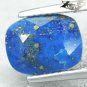 2.84 CT.Natural Cushion 8*10.5 mm. Gold Pyrite Crystal Matrix Azure Lapis Lazuli