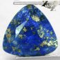 3.85 CT.Natural Trillion 10 mm. Gold Pyrite Crystal Matrix Whole Lapis Lazuli
