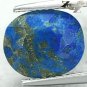3.97 CT.Natural Oval 9*11 mm. Gold Pyrite Crystal Matrix Azure Blue Lapis Lazuli