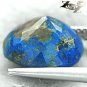 3.97 CT.Natural Oval 9*11 mm. Gold Pyrite Crystal Matrix Azure Blue Lapis Lazuli